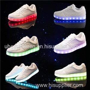 Super Fiber Breathable Unisex LED Shoes USB Charging Simulation LED Sneakers Factory Directly Deal