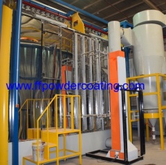 powder spray booth for aluminum vertical powder coating line