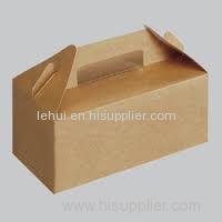 Small gable carry Pack natural craft paper one piece foldable box