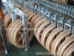 Conductor Stringing Blocks with Nylon sheave rollers for installation of overhead bundled cables