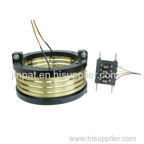 Hollow Shaft Slip Ring Precious Metal Contacts and 500 rpm Continuous Emergency lighting