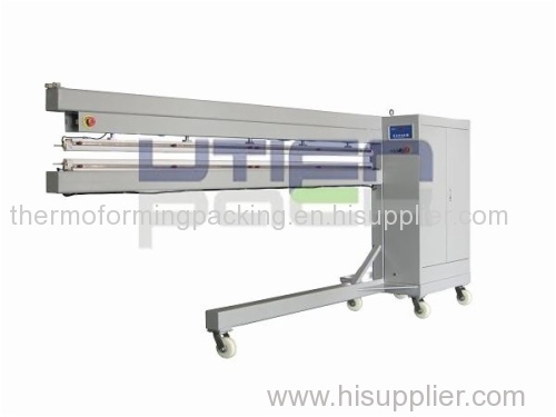 Open end impulse heat banner welding machine