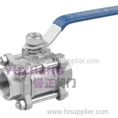 3PC Stainless Steel Thread Ball Valve