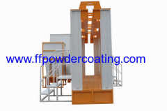 Automatic powder coating booth systems