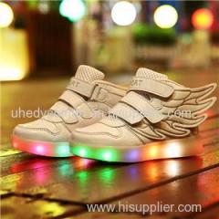 2016 Creative Wing Kids LED Shoes USB Charging Light Up Childrens LED Shoes With 11 Color Models