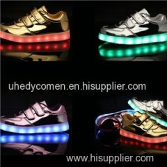 2016 High Top Kids LED Shoes Wholesale Childrens LED Sneakers Slip-on Sports Shoes For Kids