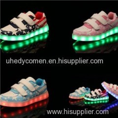 Colorful USB Charging Kids LED Shoes Fashion Low Upper Childrens Luminous Sneakers Wholesale LED Shoes