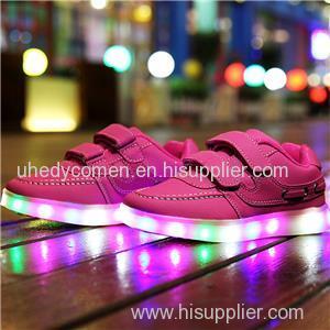 Great 7 Color Kids LED Shoes Easy USB Charging Light Up Shoes For Children Wholesale Fluorescent LED Shoes