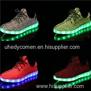 2016 Unisex LED Shoes Breathable Mesh Running Flashing LED Shoes Wholesales Unisex LED Sneakers