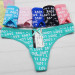 2016 wholesale most popular cotton lady g-string letter's love printing underwear thongs