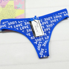 2016 wholesale most popular cotton lady g-string letter's love printing underwear thongs