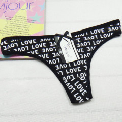 2016 wholesale most popular cotton lady g-string letter's love printing underwear thongs