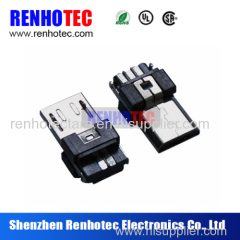 integrated usb 2.0 micro B male type smd connector plug