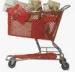 Plastic Supermarket Shopping Trolley Baby Cart 180 Litres Volume 60KG - 140KG Capacity