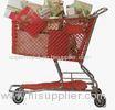 Convenient Supermarket Shopping Trolley Plastic Grocery Carts Unfolding Style