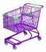 Steel Supermarket Shopping Trolley 60KG - 140KG Capacity ISO9001 Certification