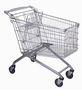 Strong 4 Wheel Supermarket Shopping Trolleys Steel Material With 4