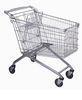 Strong 4 Wheel Supermarket Shopping Trolleys Steel Material With 4