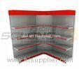 Promotional Corner Wall Mount Supermarket Display Racks Decorative Shelving Units