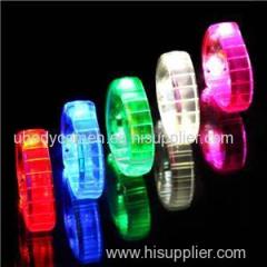 Flashing Silicon LED Bracelet Light Up Sound Controlling Glowing Running Bracelet