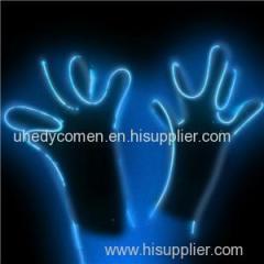 Wholesales Stage Fluorescent LED Gloves USB Charging Light Up Party Gloves