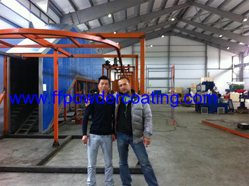 Install automatic powder coating plant in Russia
