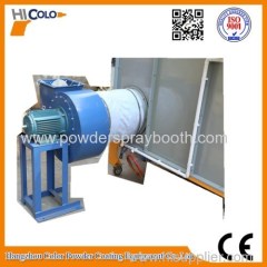 closed type spray booth with polyester recovery filters