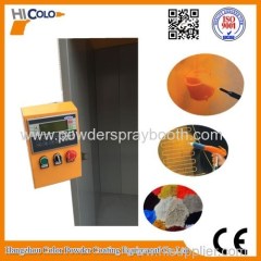 closed type spray booth with polyester recovery filters