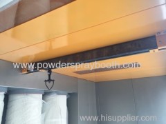 closed type spray booth with polyester recovery filters
