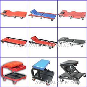 36'' Car Creeper Rolling Seat Plastic Red