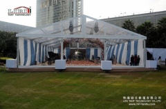 Beautiful 15 by 25m transparent tent with curtains