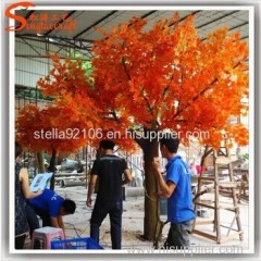 Long lifespan Large red mini artificial maple trees