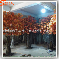 Long lifespan Large red mini artificial maple trees