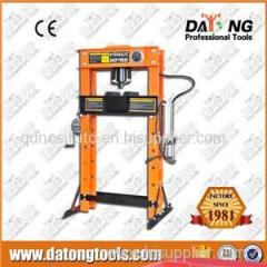 50Ton Heavy Duty Shop Press With Air Driven Hydraulic Pump Hand Winch