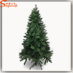 Artificial plastic pine tree mini fiber optic pvc christmas tree ornament for home decoration