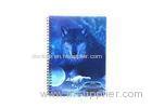 Blue Wolf Pattern 3D Lenticular Notebooks CMYK UV Offset Printing