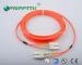 PVC Jacket SC - SC Multi mode 50 / 125 DX Fiber Optical Patch Cord 3M