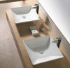 Sanitary ware Ceramic Counter Top Square Art Wash Basin