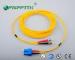 Yellow UPC Polishing st-lc single mode fiber patch cable with Custom Length