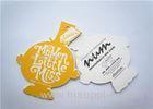 Yellow Clothing Label Tags Recycled Paper Hang Tag For Necklaces