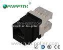 180 Degree Cat 6 UTP Undhielded Type keystone ethernet jack with black color