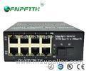 10 /100M Fiber switch 8 port Fiber Optic media converter With 1 fiber 8 RJ45 Connector