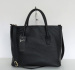PU black handbag Eyelet in front Fashion zipper shoulder bag