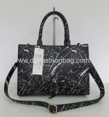 Fashion shoulder bag Black PU handbag Magnetic clasp handbag