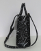 Fashion zipper handbag Black PU tote bag Beautiful lines