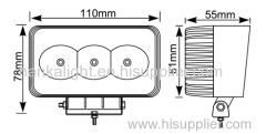 Flood Spot beam 12v led tractor work light 9w led car light Emark mini 24vcree work lamp auto parts