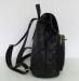 Fashion backpack Black PU handbag Two zipper pocket in front