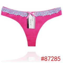 New arrival hot sexy cute cotton ladies panties thongs the wasit sexy transparent lace lingerie