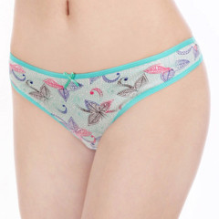 Printed butterfly comfortable breathable women underwear sexy thong panties for young girl