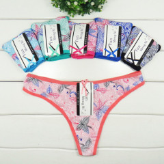 Printed butterfly comfortable breathable women underwear sexy thong panties for young girl